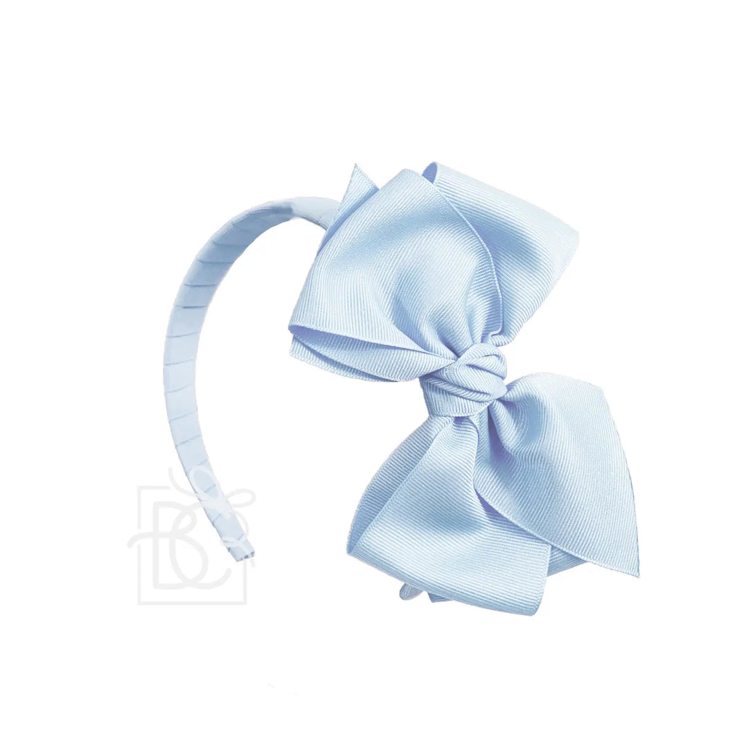 Grosgrain Bow Headband w/Euro Knot