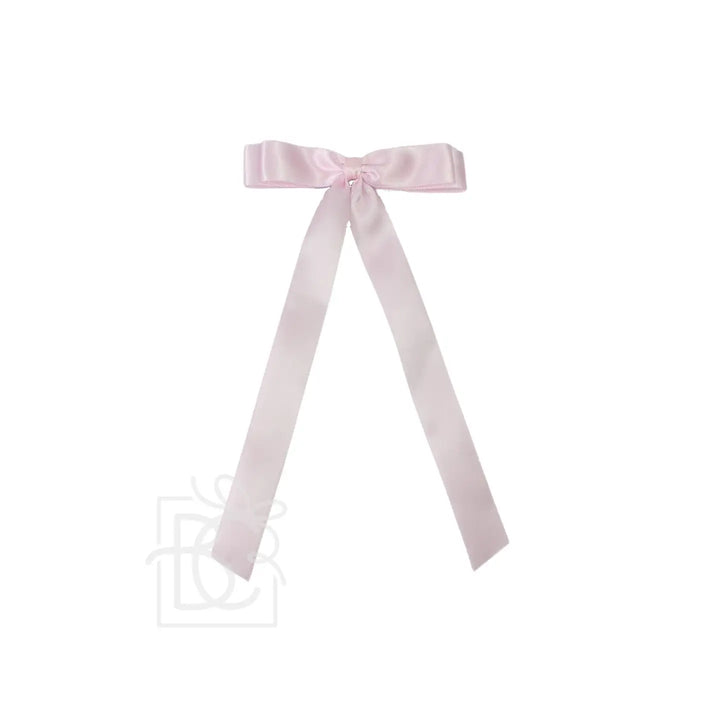 Satin Layered Tail Bow On Alligator Clip