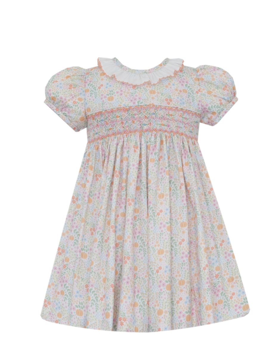 Pumpkin Floral Dress