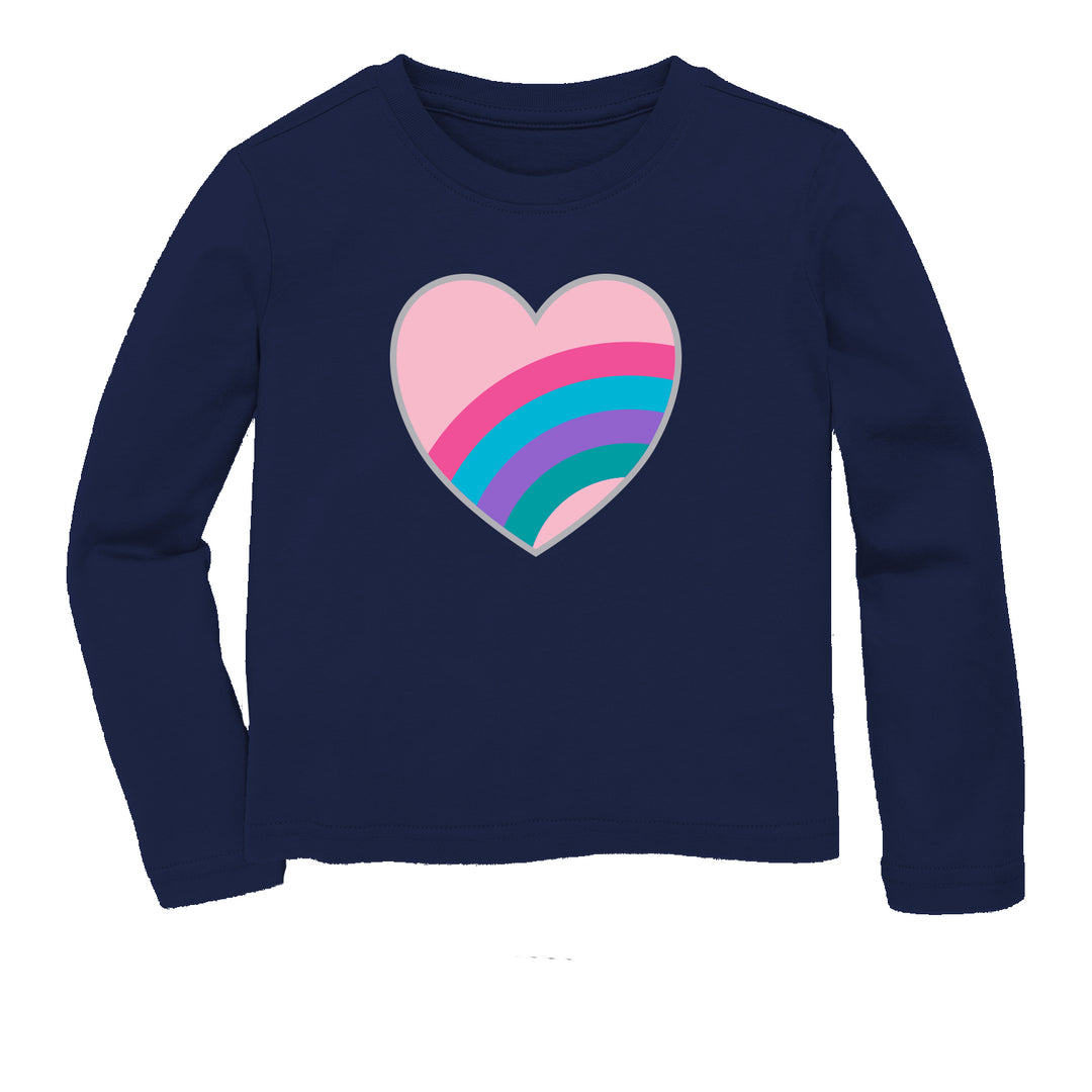 Sequin Rainbow Heart Boxy Tee