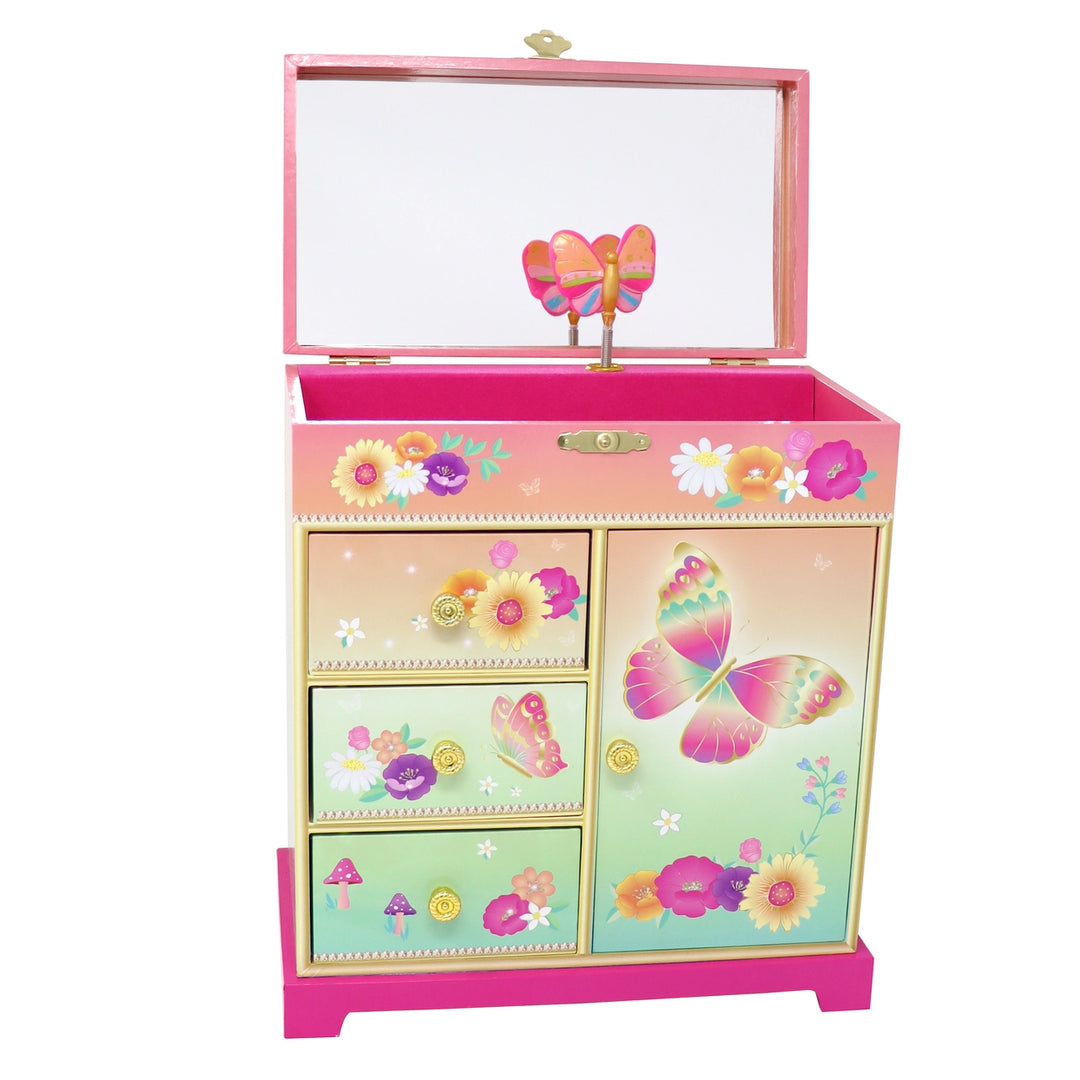 Rainbow Butterfly Musical Jewelry Box