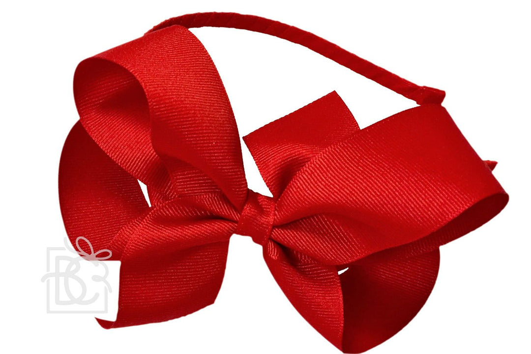 Hard Headband with Grosgrain Hair Bow