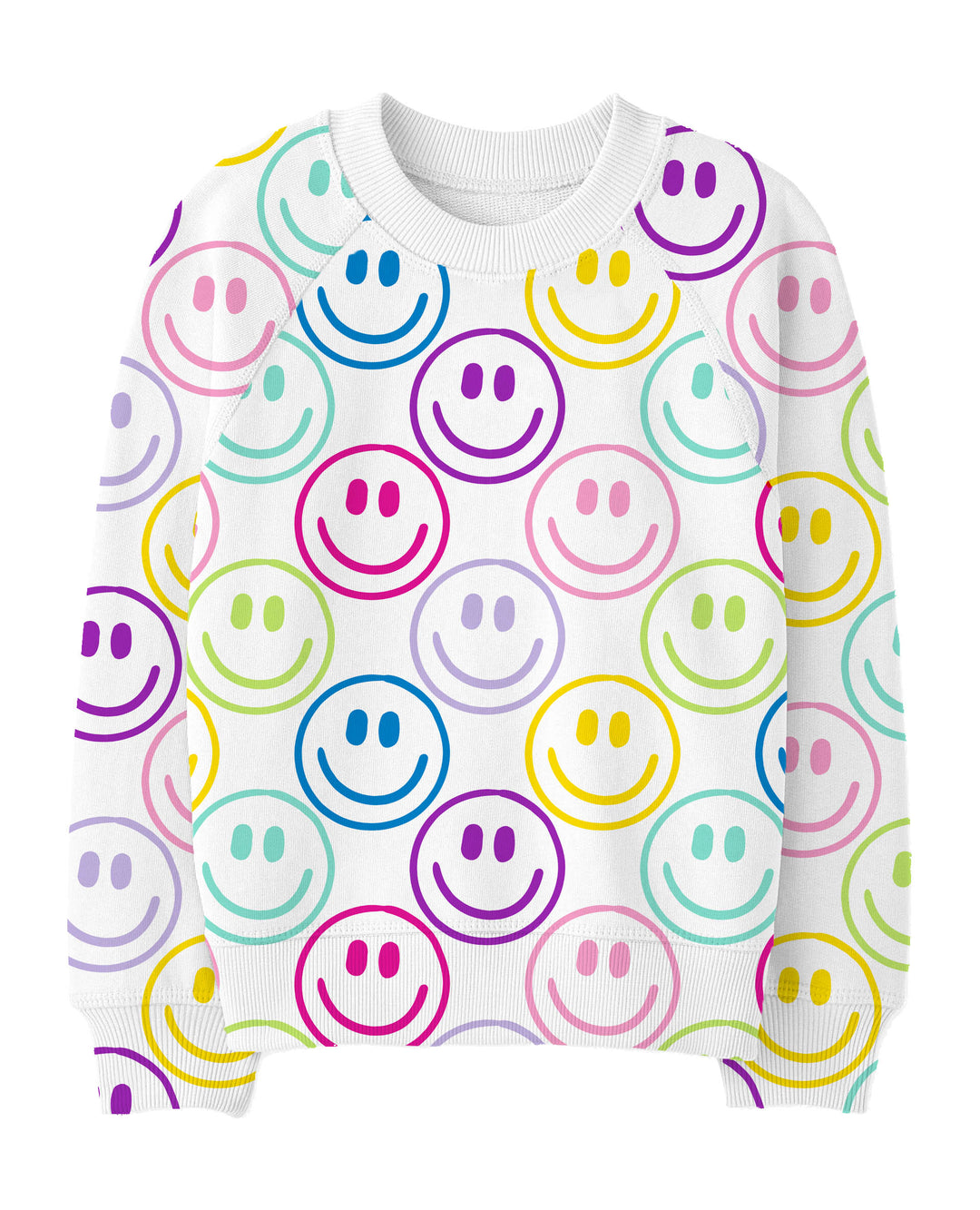 Bright Smiley Faces Oversized Sweatshirt