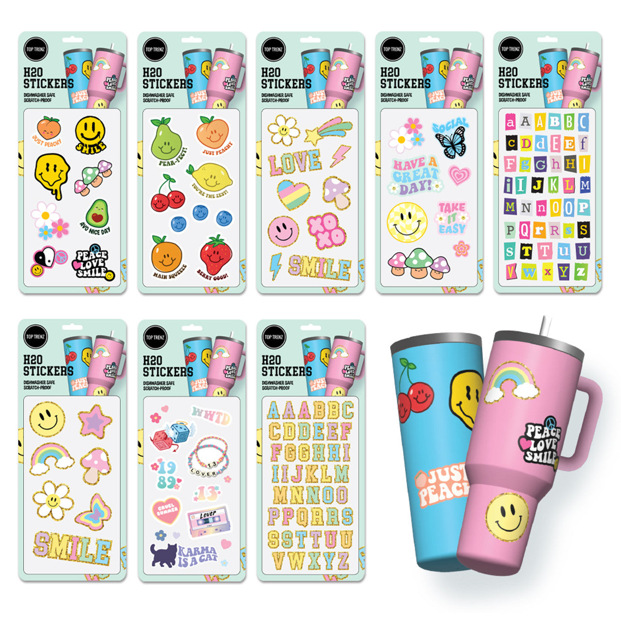 H20 Flask Vinyl Waterproof Sticker Sheets – Haute Totz
