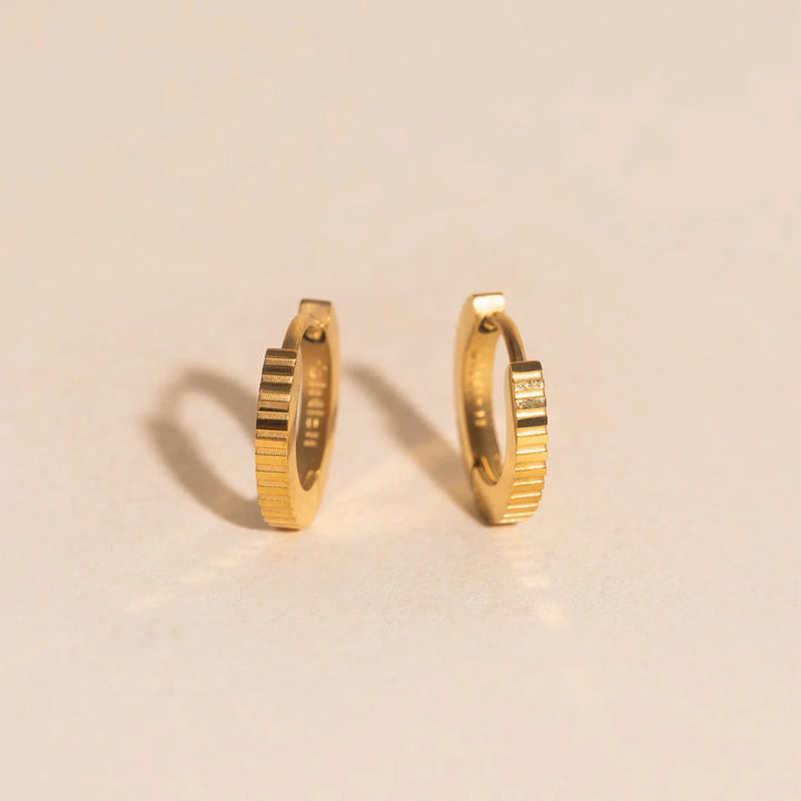 Textured Huggie Hoop Earrings