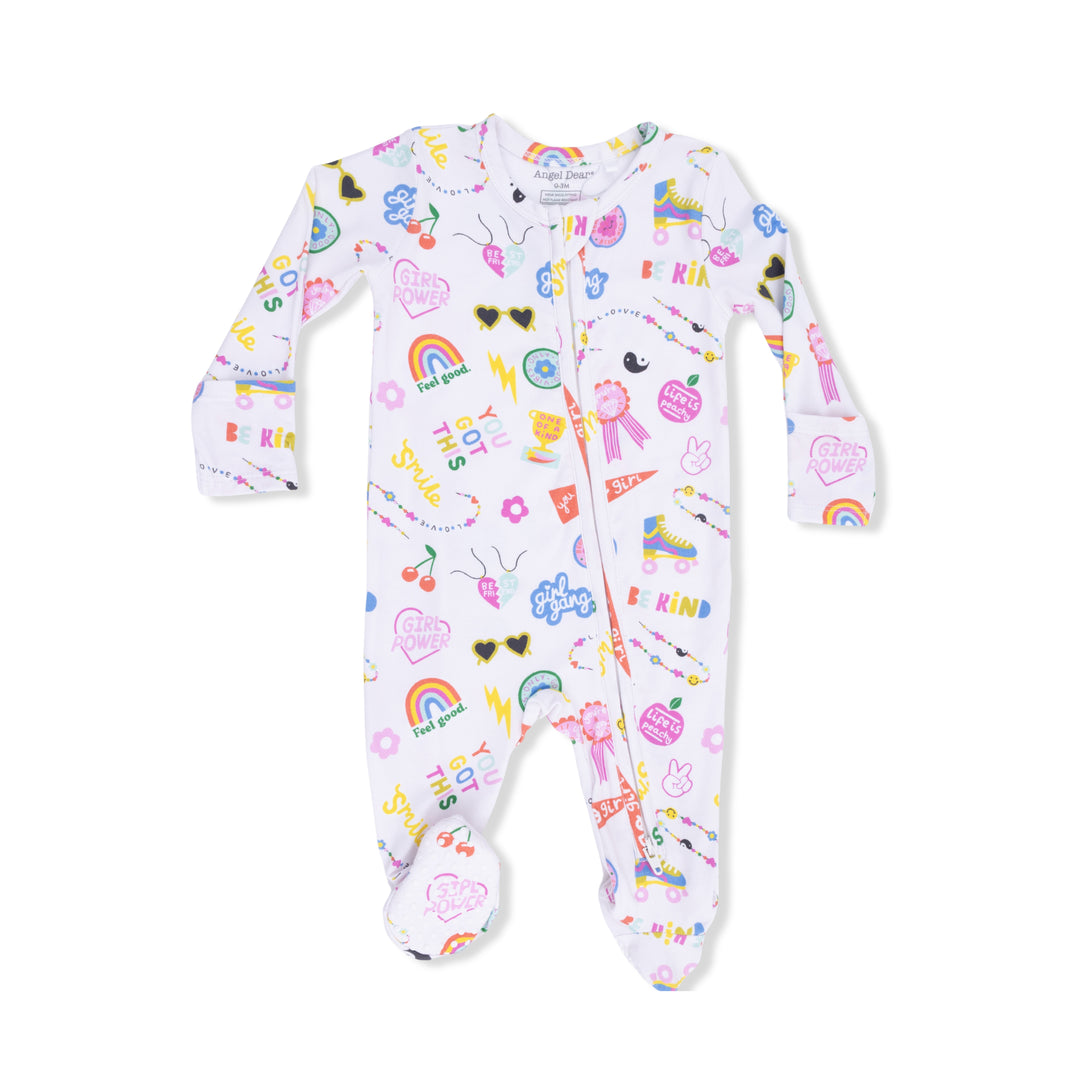 Girl Power 2 Way Zipper Footie