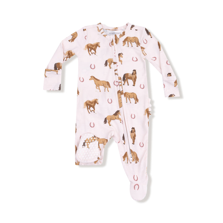 2 Way Zipper Ruffle Back Footie