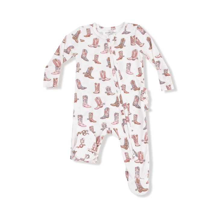 2 Way Zipper Ruffle Back Footie