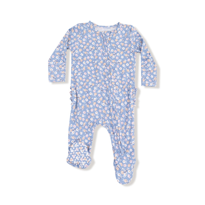 2 Way Zipper Ruffle Back Footie