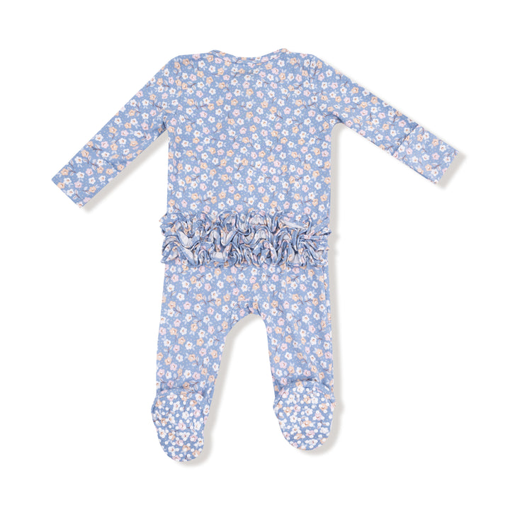 2 Way Zipper Ruffle Back Footie
