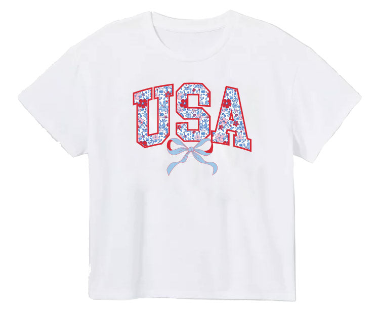 American Floral USA Boxy Tee