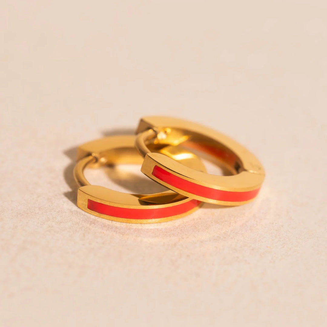 Color Huggie Hoop Earrings