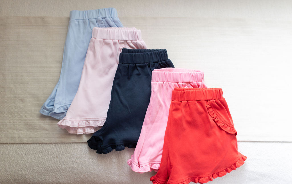 Kinley Ruffled Shorts-Light Pink