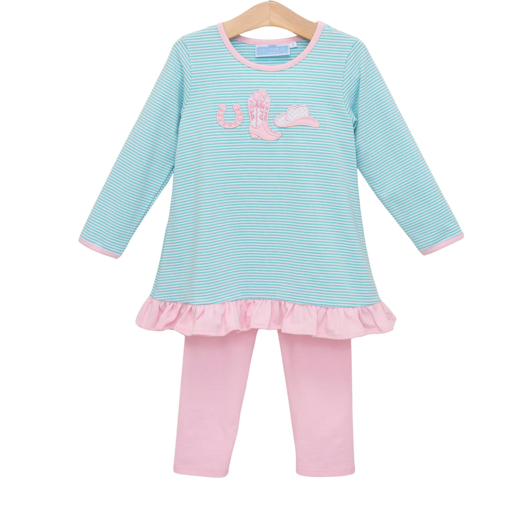 Western Ruffle Pant Set