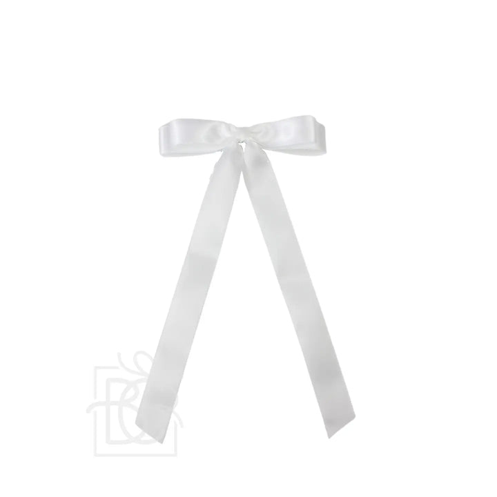 Satin Layered Tail Bow On Alligator Clip