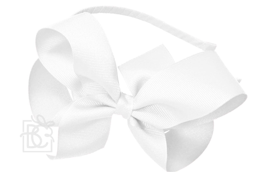 Hard Headband with Grosgrain Hair Bow