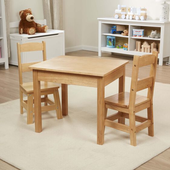 Wooden Table & Chairs 3-Piece Set