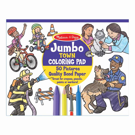 Jumbo Coloring Pad- Town