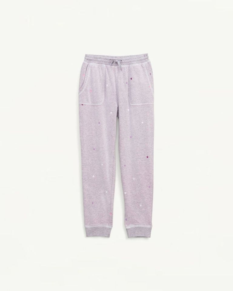 Star Embroidery Lilac Jogger