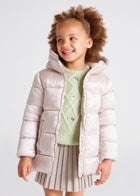 Puff Hooded Coat with Mittens