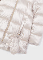 Puff Hooded Coat with Mittens