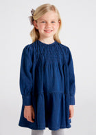 Denim Smocked Top Dress