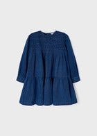 Denim Smocked Top Dress