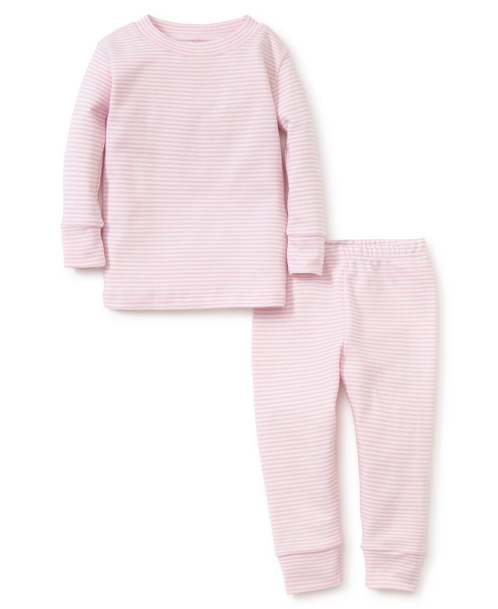 Pink Simple Stripes Pajama Set