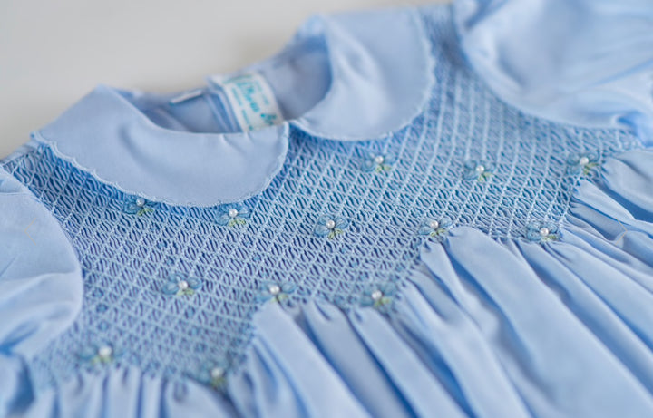 Smocked Dress w/Pearls