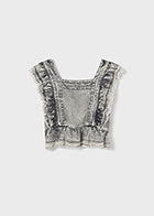 Ruffle Sleeve Peplum Top