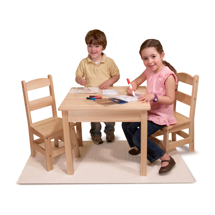 Wooden Table & Chairs 3-Piece Set