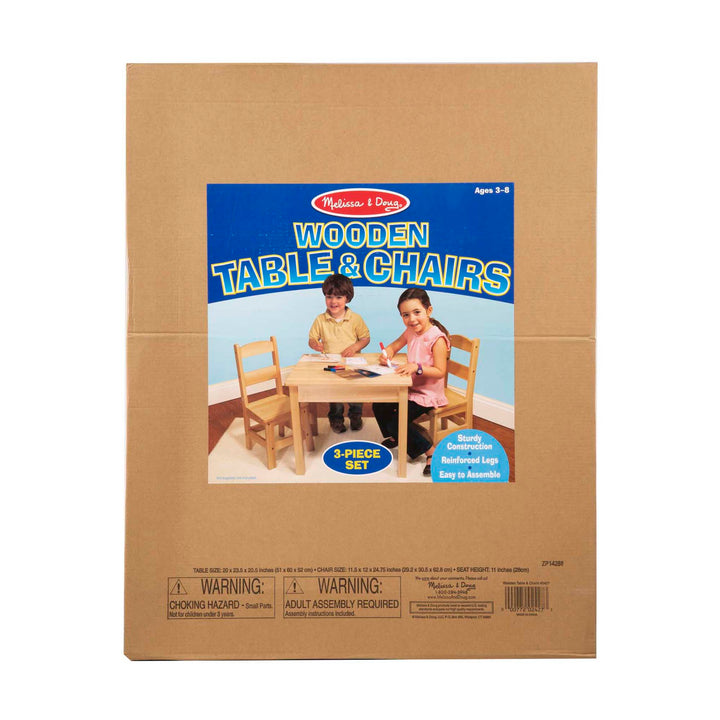 Wooden Table & Chairs 3-Piece Set