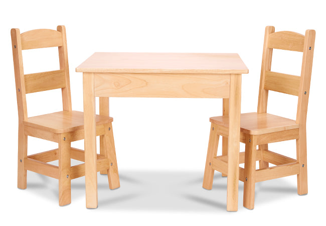 Wooden Table & Chairs 3-Piece Set