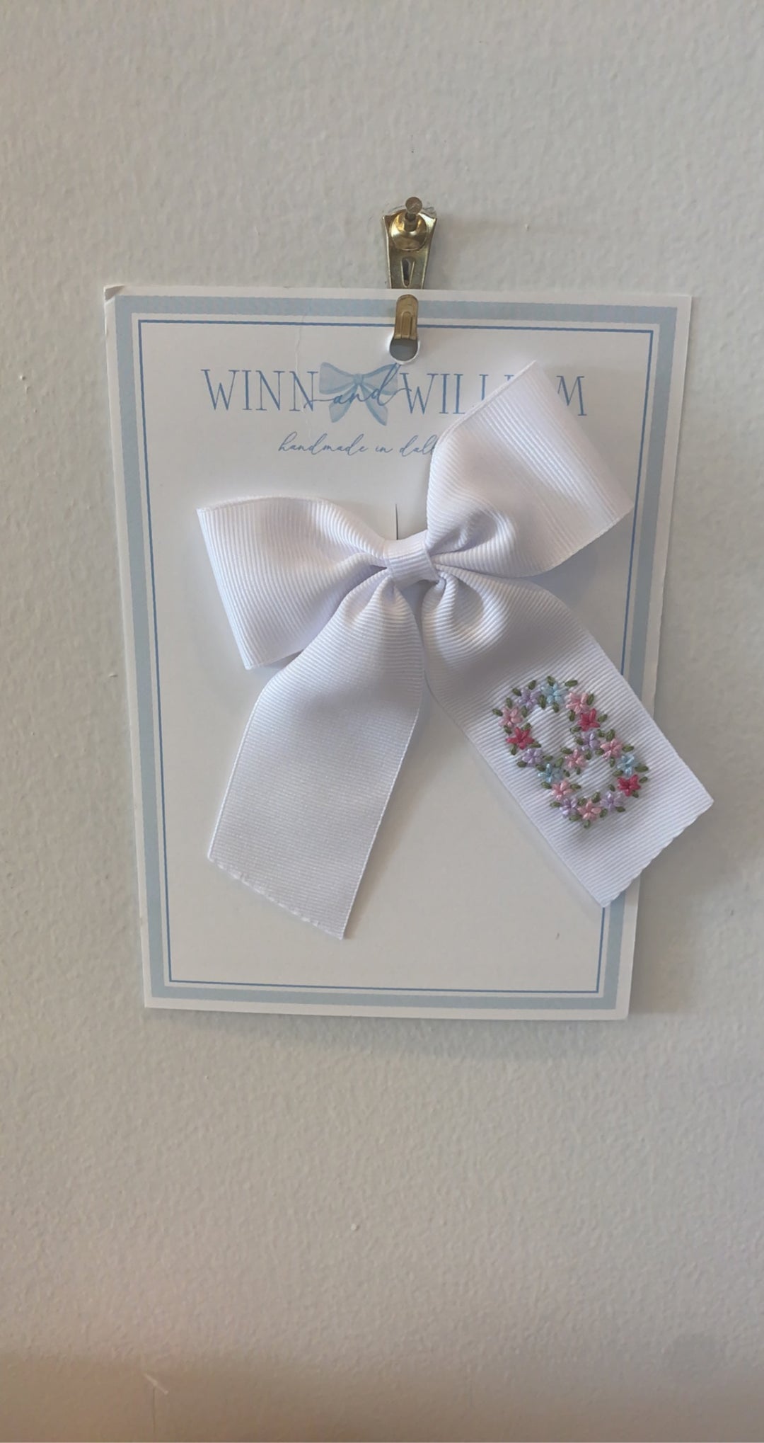 Winn & William Floral Letter Bow