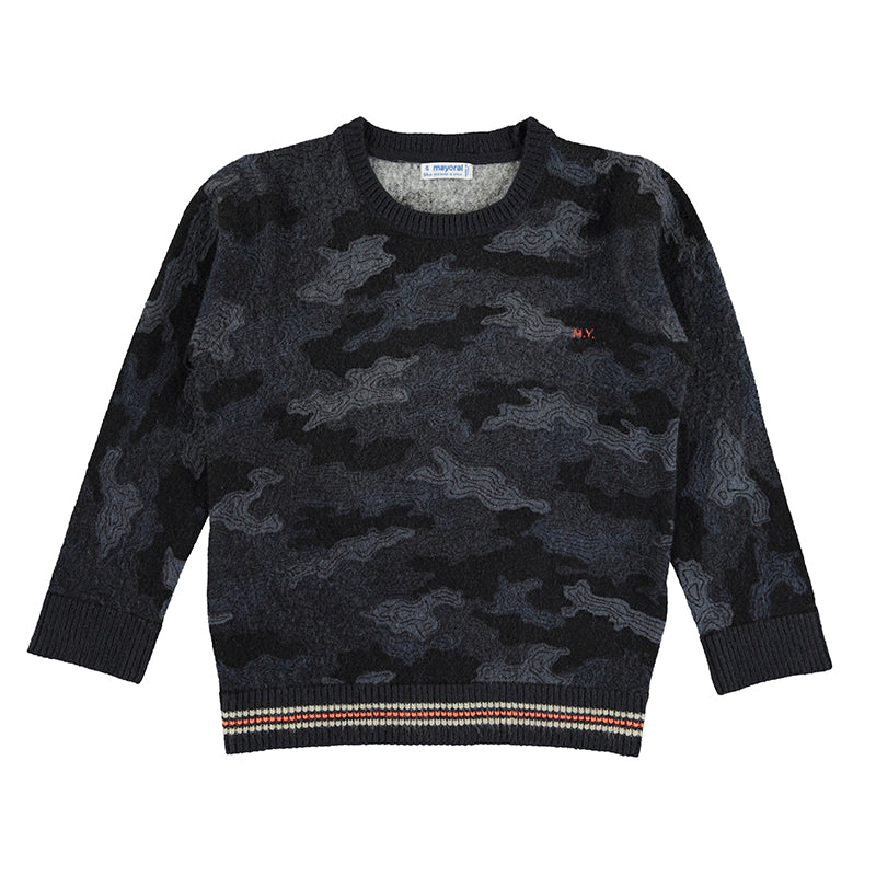 Gray Camo Sweater Fleece Lined