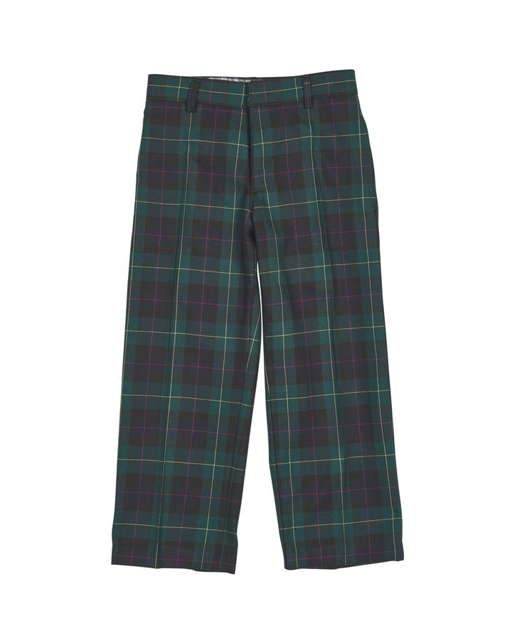 Plaid Fly Front Pant