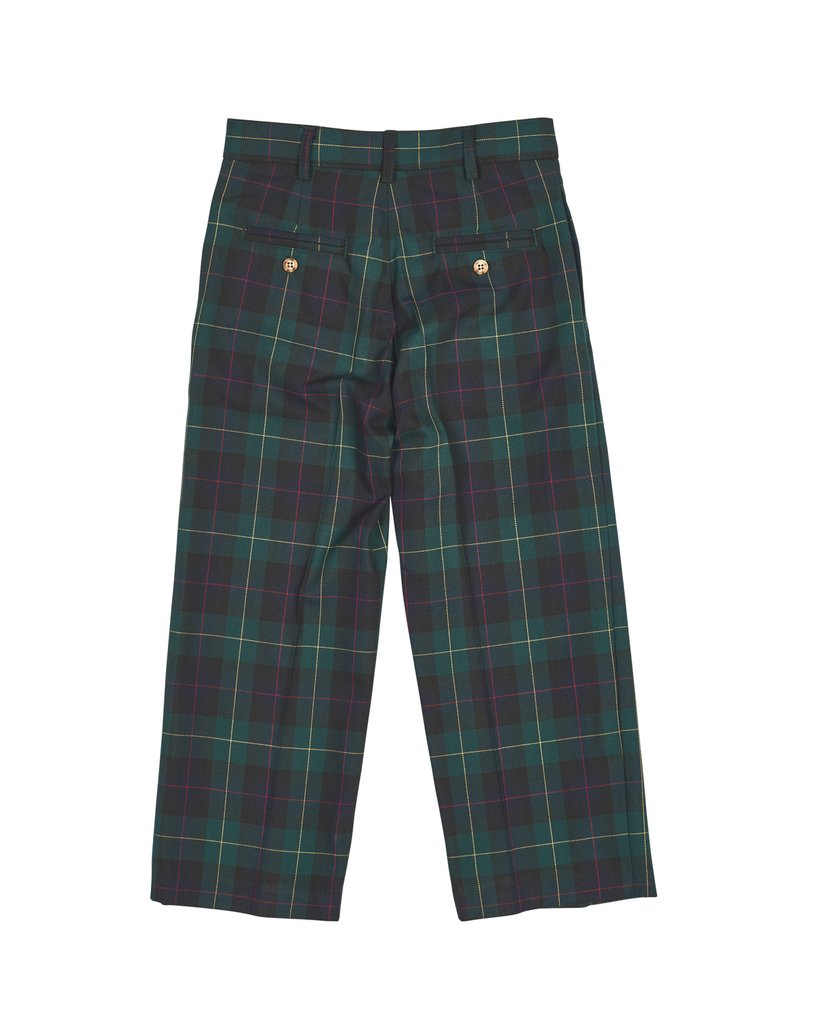Plaid Fly Front Pant