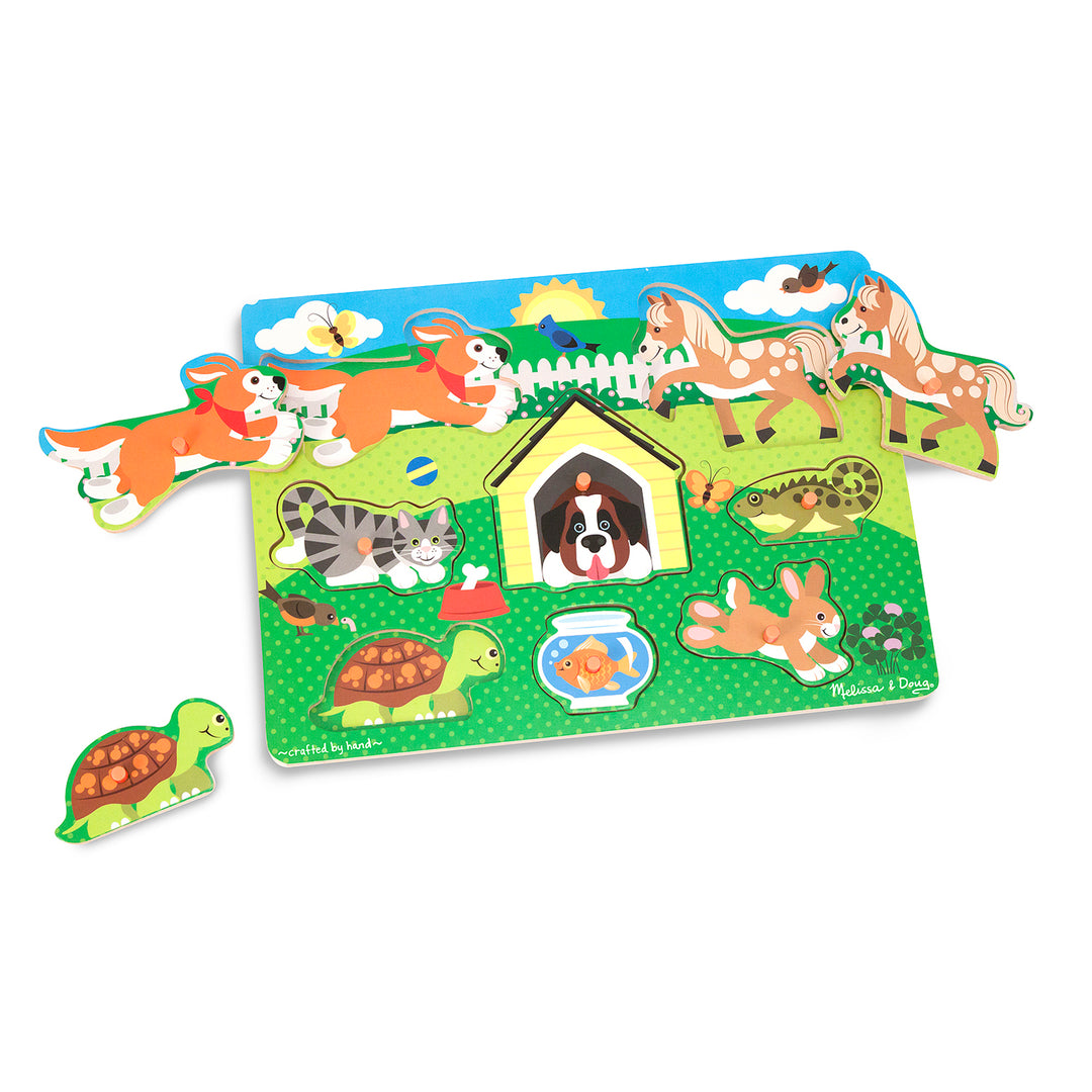 Wooden Peg Puzzle- Pets