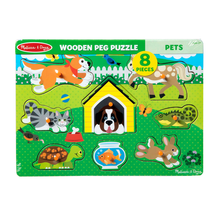 Wooden Peg Puzzle- Pets