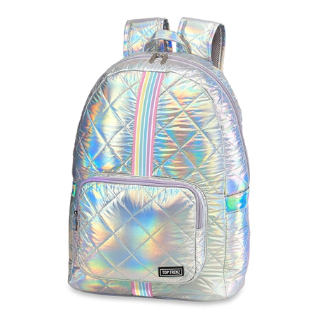 Iridescent Puffer Backpack