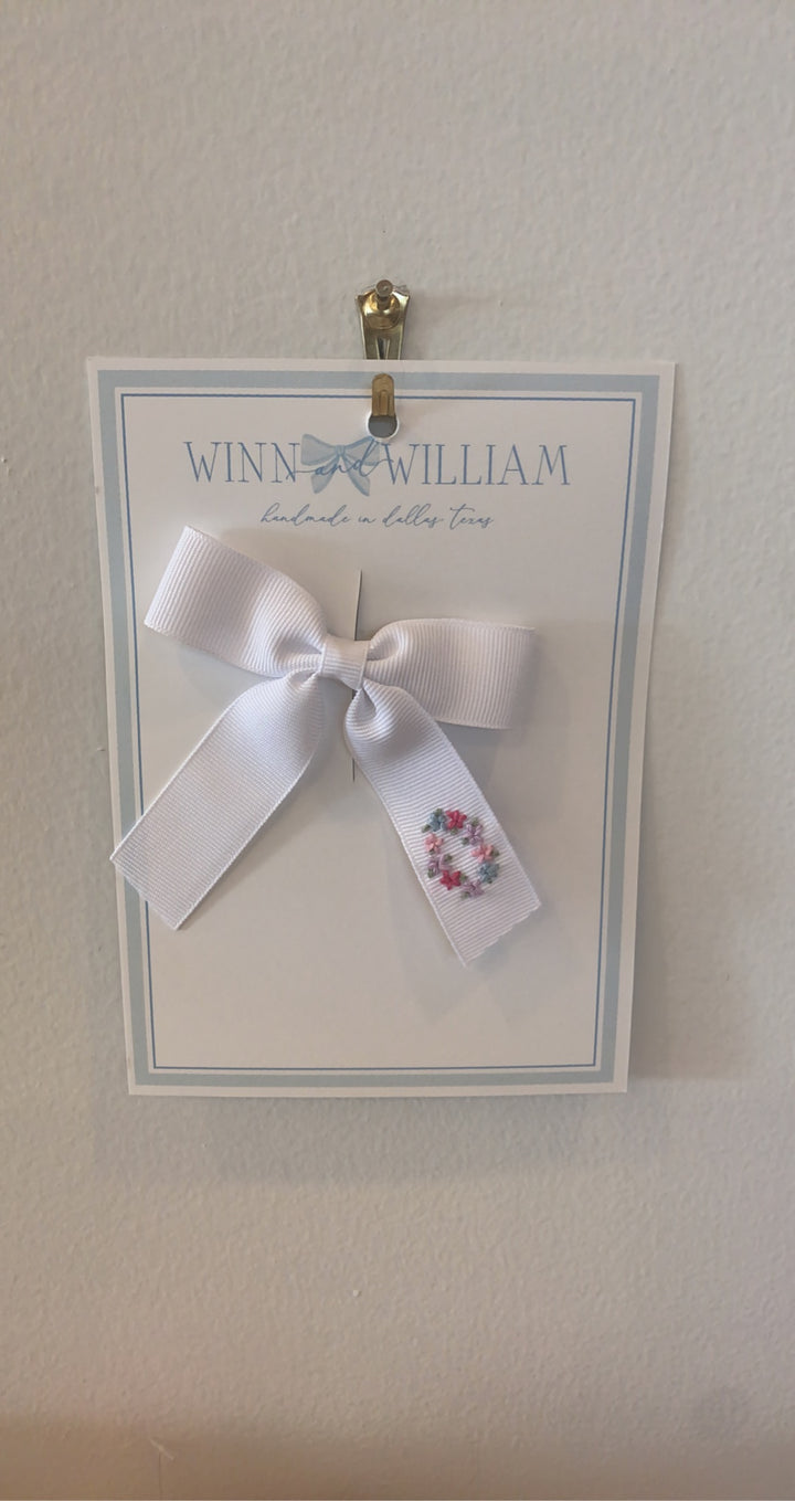 Winn & William Floral Letter Bow