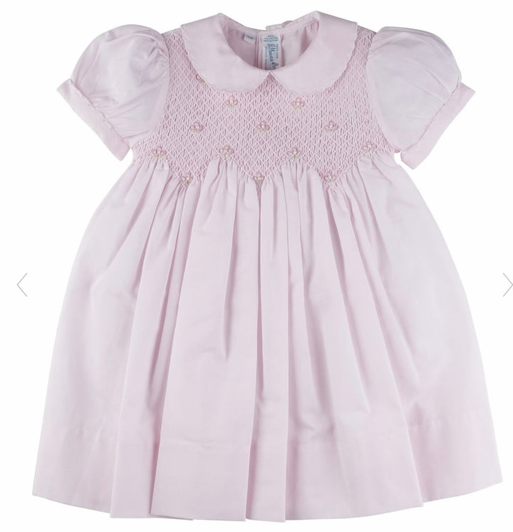 Smocked Dress w/Pearls