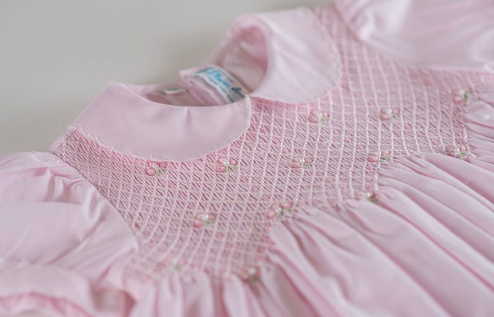 Smocked Dress w/Pearls