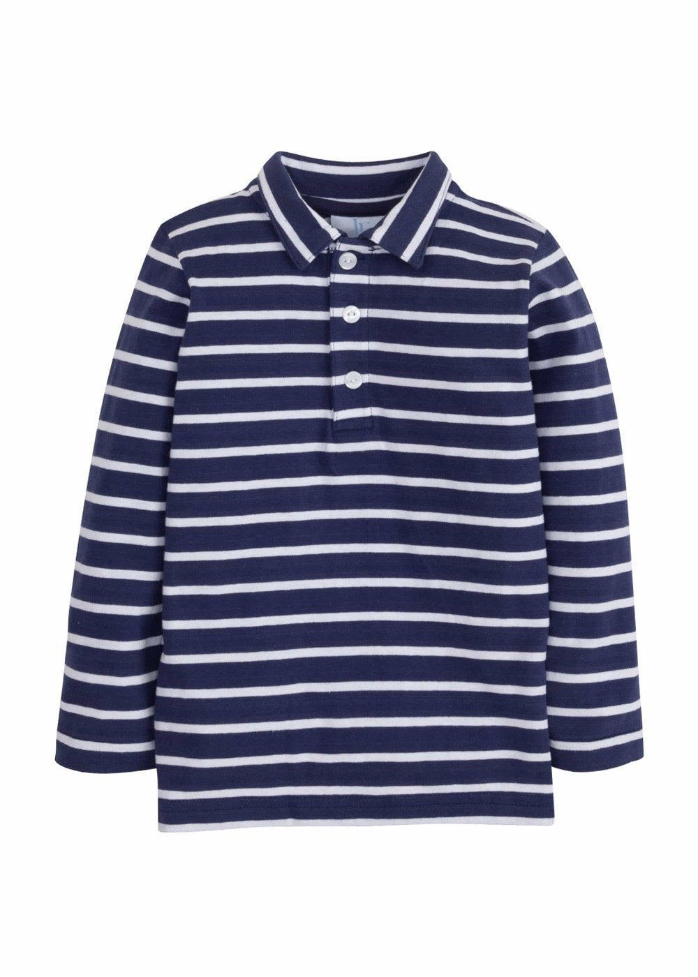 Long Sleeve Striped Polo