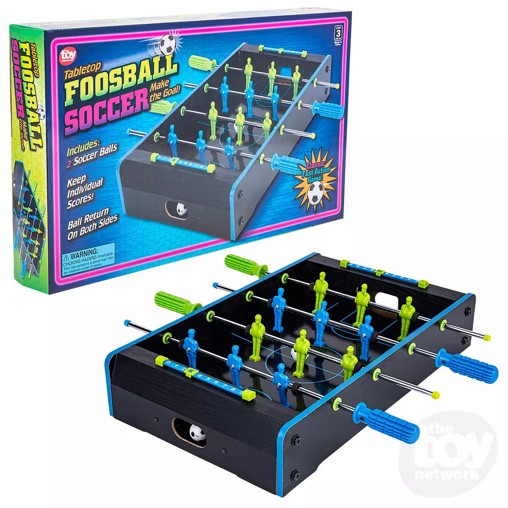Neon Wooden Tabletop Foosball Game