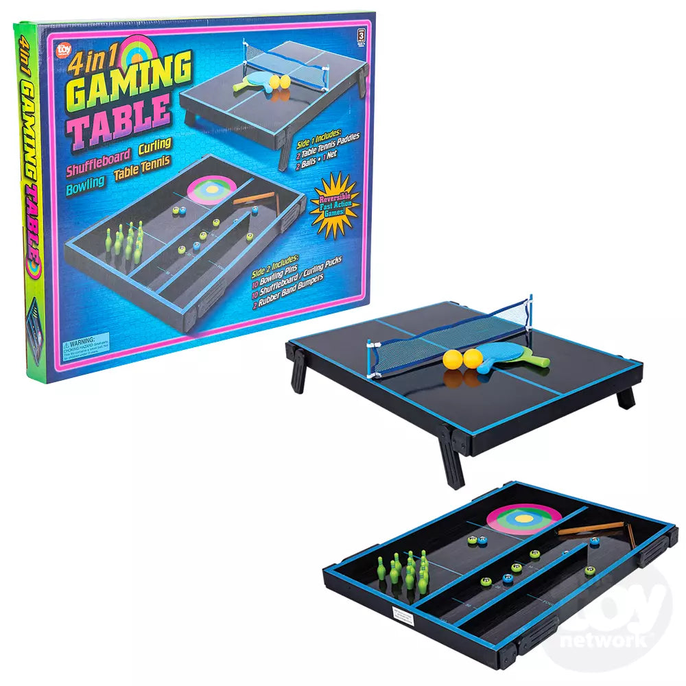 Neon Wooden Tabletop 4 In 1 Multi Game
