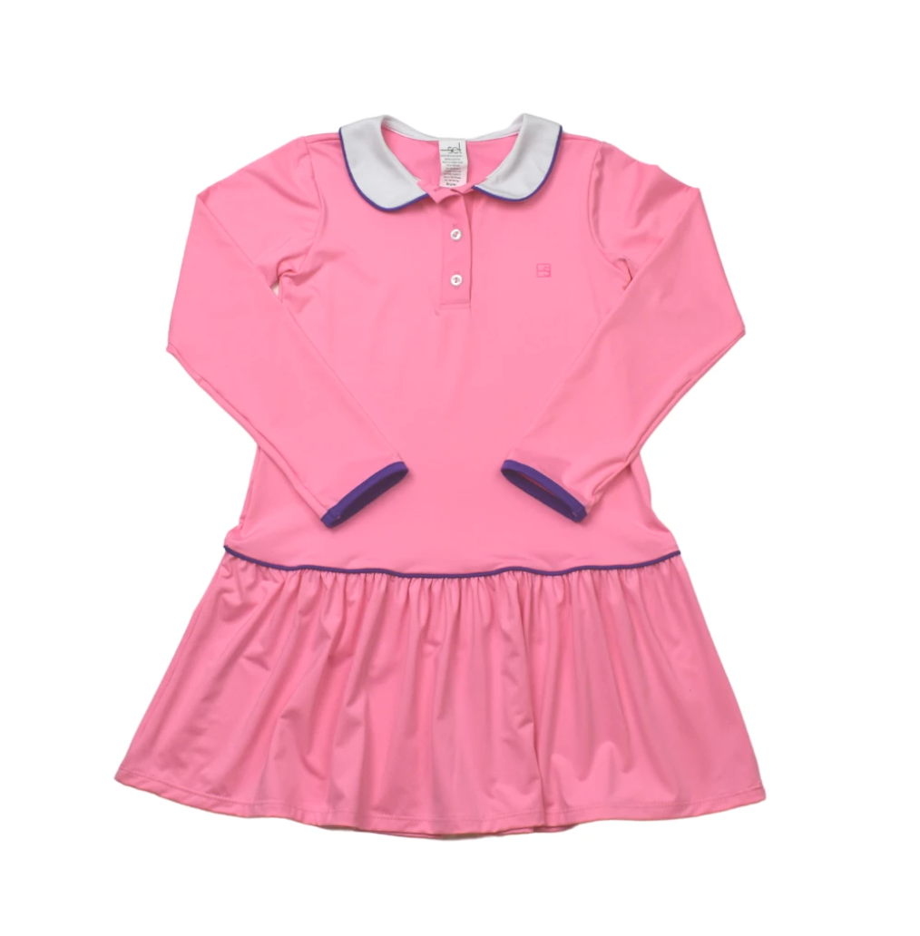 Darla Dropwaist Polo Dress LS Darla Dropwaist Polo Dress LS