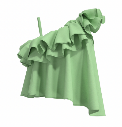 Asymmetrical Ruffle Top