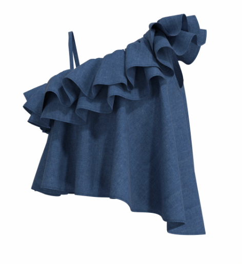 Asymmetrical Ruffle Top