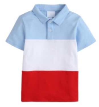 Color Block Short Sleeve Polo